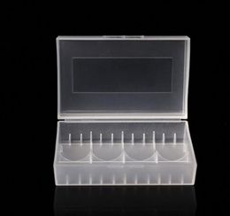 2021 Batterij Portable Plastic Clear Cased Clear Battery Case voor 18650 18350 Batterijen DHL 3403707