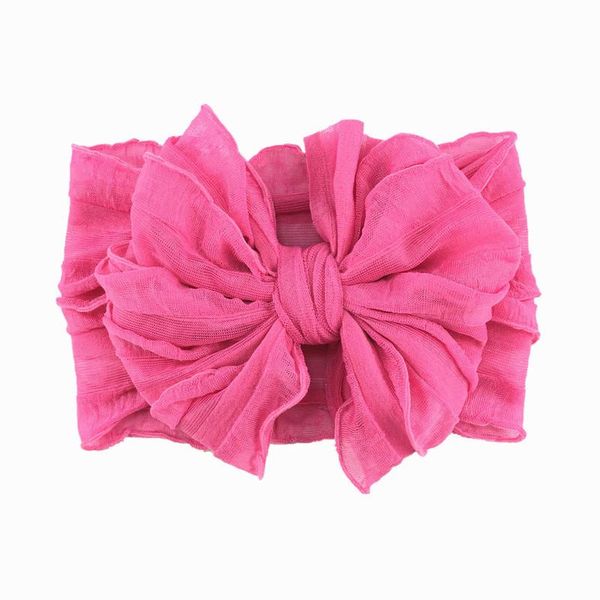 2021 Big Lace Bow Knot Bandeau Boutique Élastique Headwraps pour Bébés Filles Large Doux Fleur Soie Bandeaux De Cheveux Turban Bandeaux