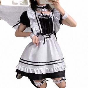 2021 Zwart Leuke Lolita Maid Kostuums Meisjes Vrouwen Mooie Meid Cosplay Uniform Animati Show Japanse Outfit Dr Kleding S0Cq #