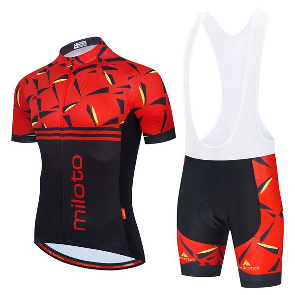 Maillot de cyclisme professionnel pour hommes, ensemble respirant, noir, rouge, kits de vélo de course en équipe, vêtements de vélo courts, M36, été 2024