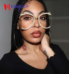 2021 Bling Sun Gafass Mujeres Diamantes de gran tamaño Digner Sun Glass Ladi Glass Luxury Glass Shad for Women Wholale a granel Oculos7943665