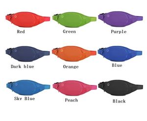 2021 Blue Black Zipper Fanny Pack Clutch 9colors Taille Belt Bag Mode Beach Portemonnee Tassen Waterdichte Handtassen Portemonnees Mini Taillepacks