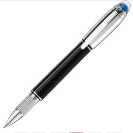 Luxury Rollerball Pen Pen de alta calidad Crystal Blue Crystal Stationery Escribir suave con número de serie