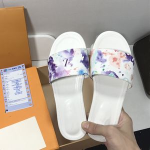 2021, zapatillas de diseñador de marca para mujer, chanclas de playa, Sandalias bajas planas, suela antideslizante de piel de oveja pintada, zapatos de interior