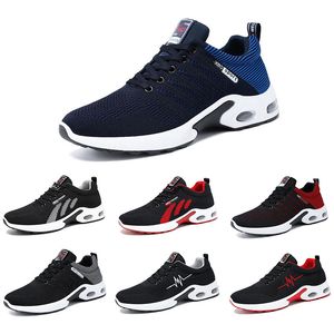 2021 Homme respirant Chaussures de course Couleur Noir Bleu Gray Red Outdoor Outdoor Skinner Sneakers Taille 39-44