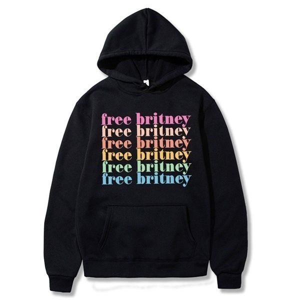 2021 Britney Spears hermosa foto impresa pareja ropa cuatro estaciones nueva Sudadera con capucha ropa informal estilo Hip-pop ropa de gran tamaño H0823