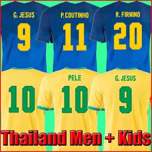 2021 Camiseta de futbol Soccer Jersey Paquetta Neres Coutinho Chemise de football Top Firmino Jesus Marcelo Pele 20 21 Maillot