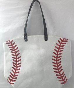 2021 Toile Sports de plage en plein air Toile Sacs à main Softball Baseball Fourre-tout Football Sacs à bandoulière Fille Volleyball Totes Sacs de rangement