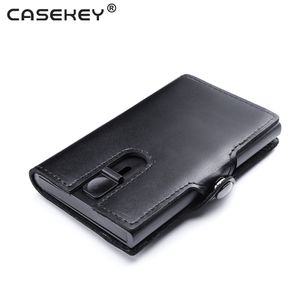 2021 CaseKey Dropshipping Lederen Houder Portemonnee met Case Slanke Pocket Men Coin Portemonnee