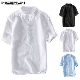 2021 Casual Shirts Chinese Stijl Mode Mannen Kung Fu Shirt Tops Tang Pak Korte Mouw Katoenen Blouse Hoge Kwaliteit Mannen Kleding G0105