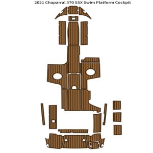 2021 Chaparral 370 SSX Swim Platform Cockpit Pad Bateau Mousse EVA Plancher de pont en teck