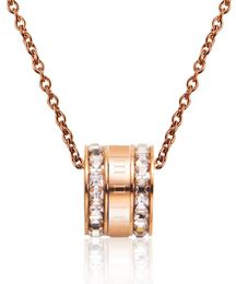 2021 Bijoux de charme en gros chaîne femmes pendentif numéro pierre en acier inoxydable collier 8656670