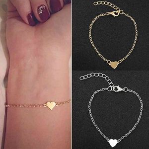 2021 Charmant Hart BraceletBangles voor Vrouwen Meisjes Goud Zilver Kleur Metalen Armbanden Verklaring Sieraden Groothandel Geschenken