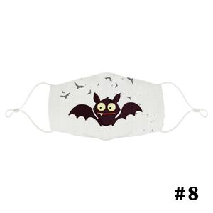 2021 máscara impresa antipolvo y a prueba de viento de la historieta de Halloween de la mascarilla del algodón de los niños adultos