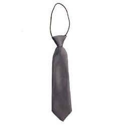 2021 enfants garçons cravate réglable Satin élastique cravate haute qualité solide cravate vêtements accessoires