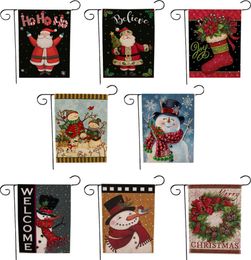 2021 Christmas Doublesided Printing Garden Decorations Flag 4732 cm Linen Holiday Flags6209913