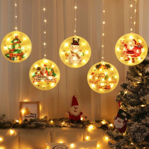 2021 Noël LED Lanterne décorative Star Light pour la disposition de la pièce à la maison Ornements Arbre de Noël Père Noël Veilleuse Noël Pendan168e