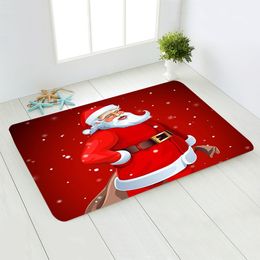 2021 Kerstmis Snowman Santa Slaapkamer Corridor Tapijt Antislip Zachte deurmatten zijn geschikt voor woonkamerkeukens