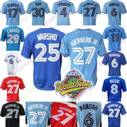 Baseball jersey Vladimir Guerrero Jr. Bo Bichette George Springer Varsho Alek Manoah Daniel Vogelbach Gausman Martinez Davis Schneider Kirk Turner 4-10 Mayza