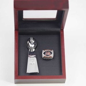 2021 Cincinnati Tiger Afc United States Champion Ring avec étui de 10 cm