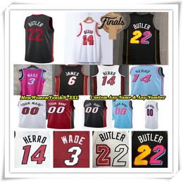 Bedrukt MIAMI City Edition basketbalshirt Jimmy Butler Bam Adebayo Dwyane Wade Tyler Herro Duncan Robinson Haywood Highsmith Kyle Lowry Kevin Love Jovic Youth