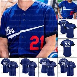 2021 City Connect Réplica del jugador Jersey Trevor Bauer Jerseys 50 Mookie Betts Clayton Kershaw Justin Turner David Price 13 Max Muncy 7 Julio Ur￭as Sandy