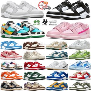 Designer lage damesschoenen voor heren, wit zwart, panda, grijs, mist, drievoudig roze, universiteitsblauw, rood, goud, roos, Whisper, actieve fuchsia, casual sneakers