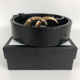 2021 Cinture di marca classiche Designer 7 Style 3 8 Cintura larga da uomo in oro argento bronzo e fibbia nera con box301I