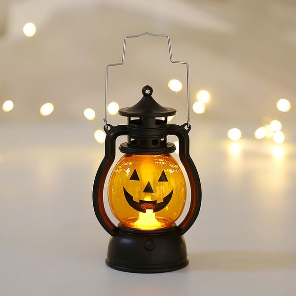 2021 Fournitures de fête d'Halloween classiques Lanterne citrouille pour enfants de la maternelle portable atmosphère d'horreur décoration accessoires de mise en scène ornements LED