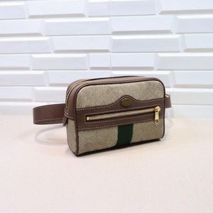 2021 Mini bolso clásico de lona con letras marrones y cuero genuino para mujer, bolso de hombro para mujer, bolso cruzado de china
