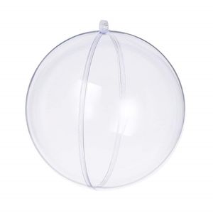 2021 Ornements remplissables en plastique transparent Boule de Noël Suspendue Boule en plastique Boule de fleur transparente Festival Décorations de fête de mariage