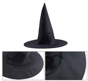 Casquette de cosplay de la sorcière, chapeau pointu noir, fournitures de noël, jeu d'halloween pour enfants et adultes, 2021