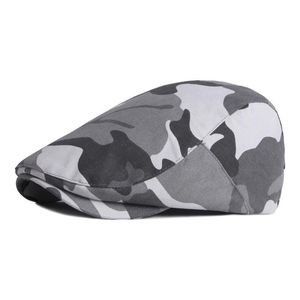 2021 coton quatre saisons imprimé camouflage casquettes gavroche casquette plate à visière hommes et femmes peintre béret chapeaux 36