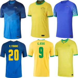 2021 COUTINHO Camisetas de fútbol local visitante Camiseta de futbol PAQUETA BRASILS 2022 WORLD CUP JESUS MARCELO PELE CASEMIRO BRASIL maillots football man kids Kit