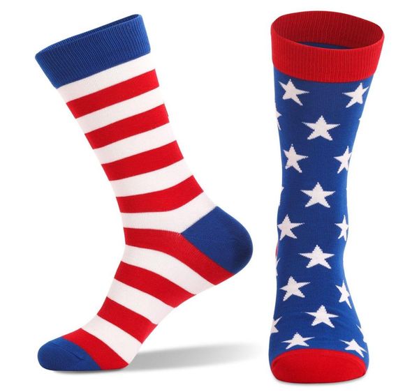 Calcetines con estampado de rayas para hombre y mujer, medias deportivas con bandera americana, ropa de calle americana de Hip Hop, 2021, 4355851