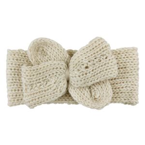 2021 Crochet noeud arc bandeau Turban tricoté hiver chaud bandeau de cheveux bébé fille cheveux accessoire 11 pièces/lot