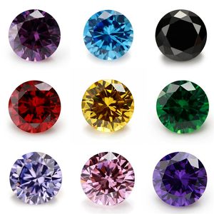 2021 Cubic Zirconia Steen 5A Ronde Machine Cut CZ Stone Brithstone Crystal Drijvende Charms Fit Memory Medaillon Losse Diamanten Gems 5.0 mm