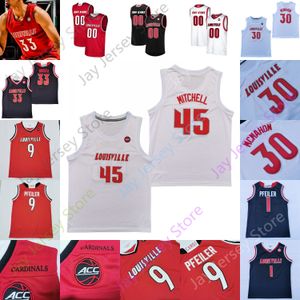 2021 Custom Louisville Basketball Jersey NCAA College Steven Enoch Sutton Rozier Josh Nickelberry Hogan Orbaugh Darius Perry Quinn Slazinski