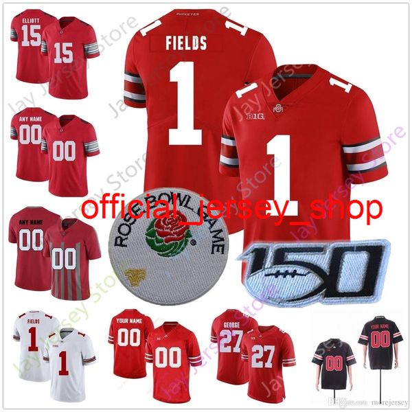 2021 Custom Ohio State Buckeyes OSU Camiseta de fútbol Malik Harrison Chase Young Shaun Wade Tyreke Smith Eddie George Dwayne Haskins Mike