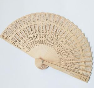 2021 Custom Sandalwood Hand Fans Wedding Favors Anniversary Souvenir Party Birthday Geschenken in Bulk 50pcs Lot GRATIS