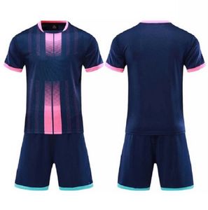2021 maillots de football personnalisés ensembles de football bleu royal lisse absorbant la sueur et respirant costume d'entraînement pour enfants Jersey 42