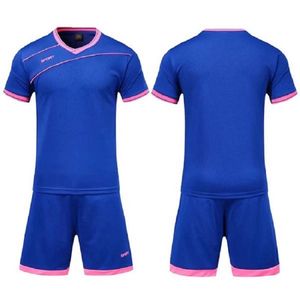 2021 Custom Soccer Jerseys Sets Smooth Royal Blue Football Sweat Absorberend en Ademend Children's Training Suit Jersey 35