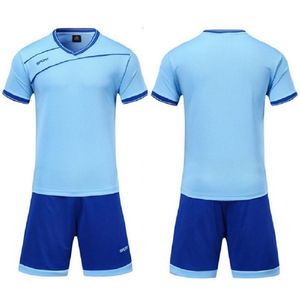 2021 Custom Soccer Jerseys Sets Smooth Royal Blue Football Sweat Absorberend en Ademend Children's Training Suit Jersey 36