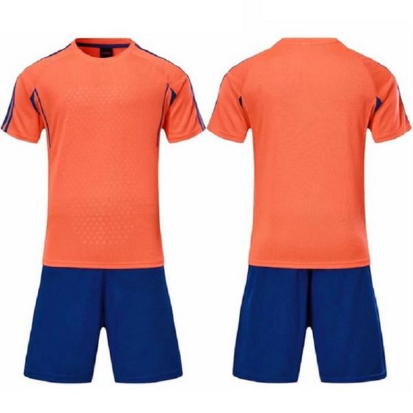 Conjuntos de camisetas de fútbol personalizadas 2021, traje de entrenamiento para niños transpirable y absorbente de sudor de fútbol azul real suave Jersey 44