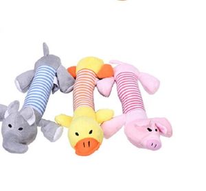 2021 mignon chien jouet animal de compagnie chiot en peluche son mâcher couineur grinçant cochon éléphant canard jouets beaux animaux de compagnie jouet