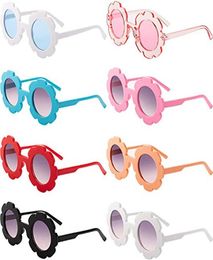 2021 Fleur mignonne Round Enfants Lunettes de soleil Uv400 Eyewear Floral Garz Girl Beau Baby Sun Glasshes3570591