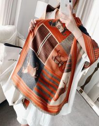Écharpe d'hiver tricotée pour femmes, châle Pashmina en cachemire, couverture chaude, étole à pampilles, Hijab, 2021, 1757323