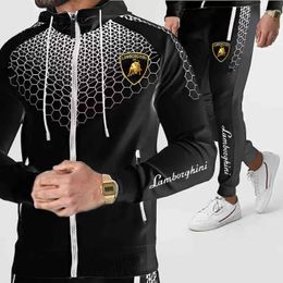 2022 Diseñadores de los hombres Chándales ropa deportiva ropa de otoño Marca con capucha chaqueta con cremallera sudadera jogging pantalones hombre deportes Conjuntos