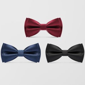 2021 Designer merk luxe bowtie voor mannen hoge kwaliteit zwarte wijn rode mode bruidegom bruiloft vlinder strikje pak geschenkdoos