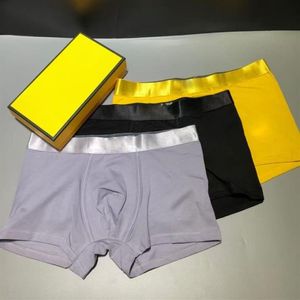 2021 Marque de designer Boxer pour hommes Sous-vêtements pour hommes 100% coton respirant 3 pièces boîte sexy confortable mignon couple282s